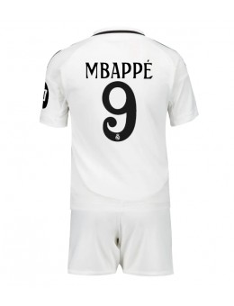 Real Madrid Kylian Mbappe #9 Replika Hemmakläder Barn 2024-25 Kortärmad (+ byxor)